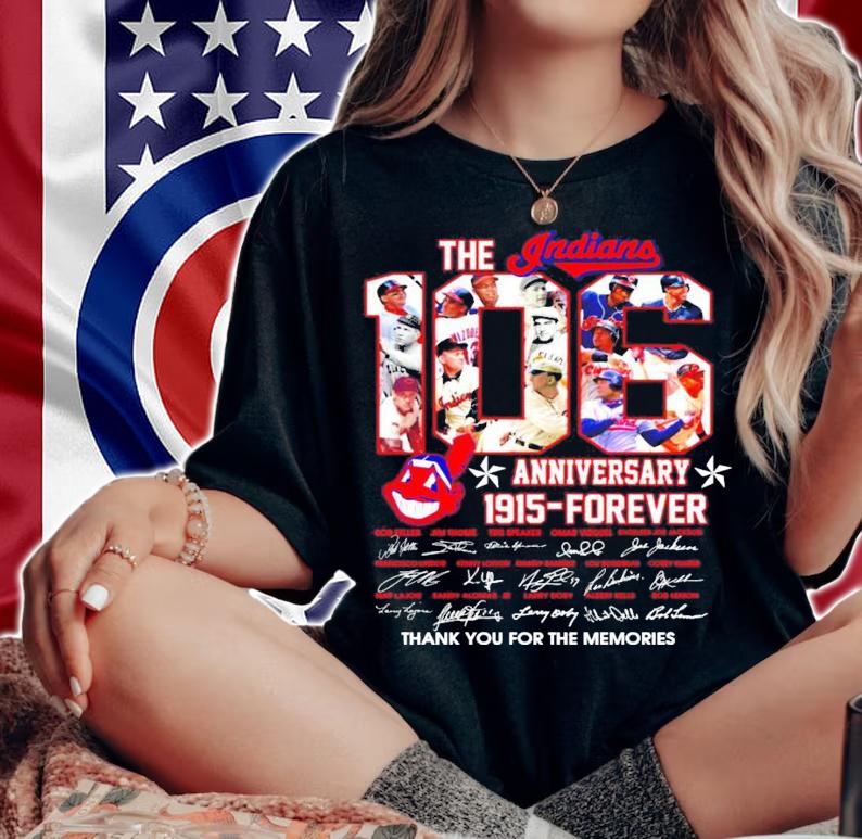 The Indians 106 anniversary 1915 forever signatures shirt