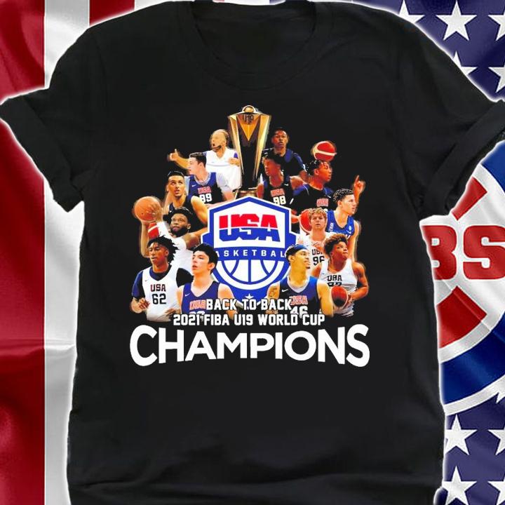 USA Basketball back to back 2021 FIBa U19 World Cup Champions shirt shirt