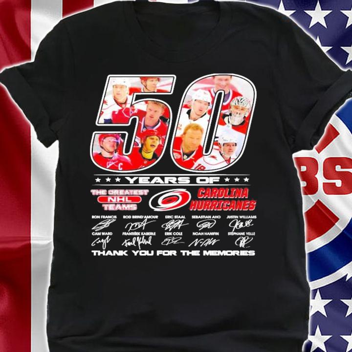 50 years of The Greatest NHL Teams Carolina Hurricanes signatures shirt shirt