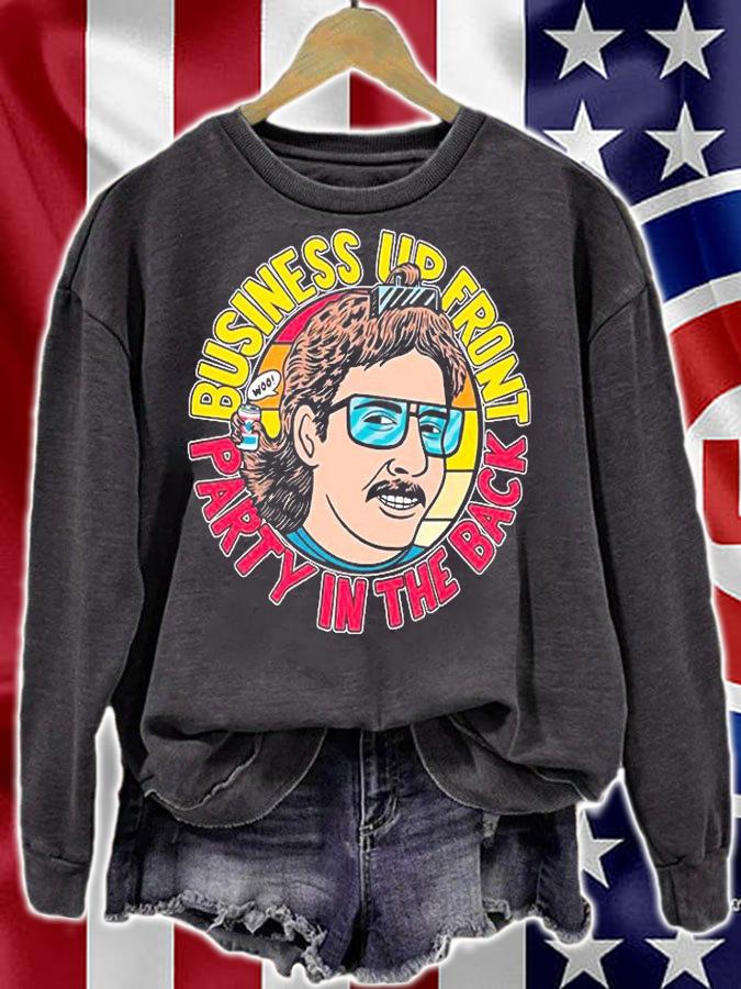 Business up front party in the back woo shirt