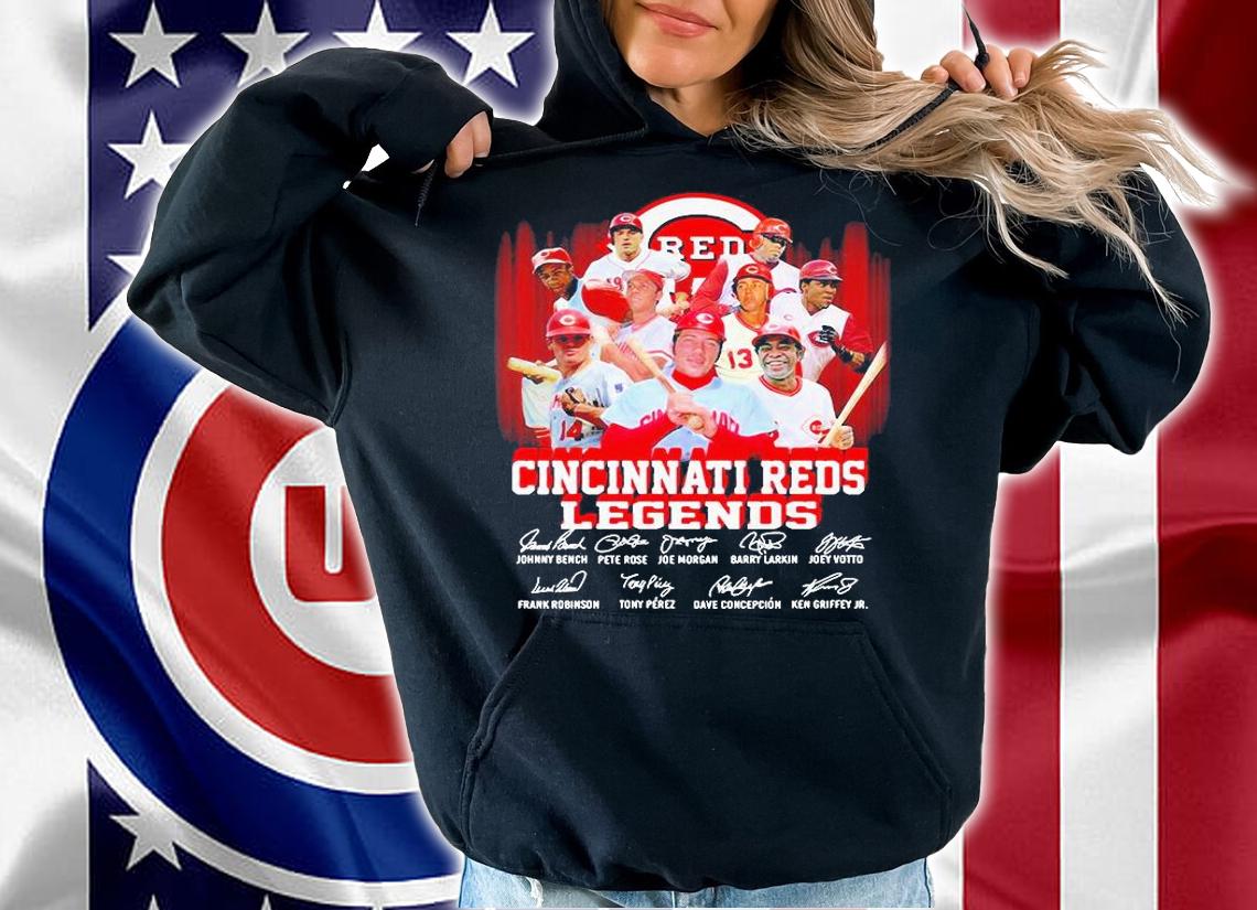 Cincinnati Reds legends signature T-shirt hoodie