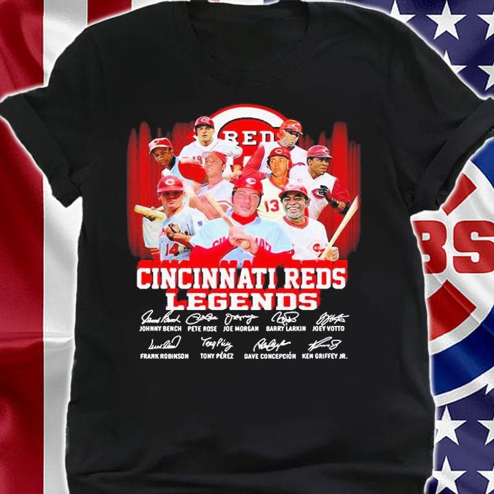 Cincinnati Reds legends signature T-shirt shirt