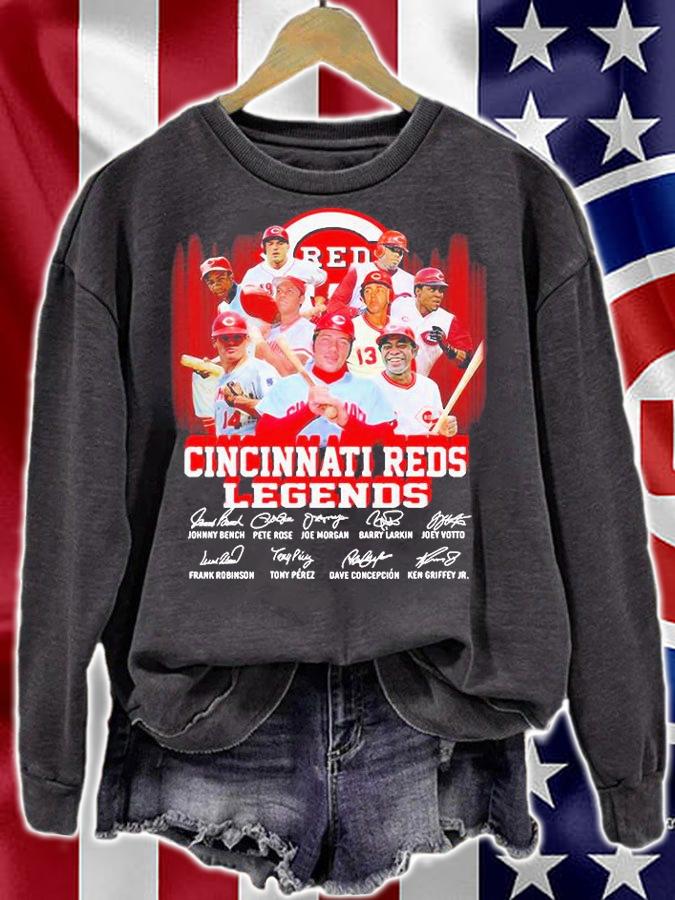 Cincinnati Reds legends signature T-shirt sweatshirt