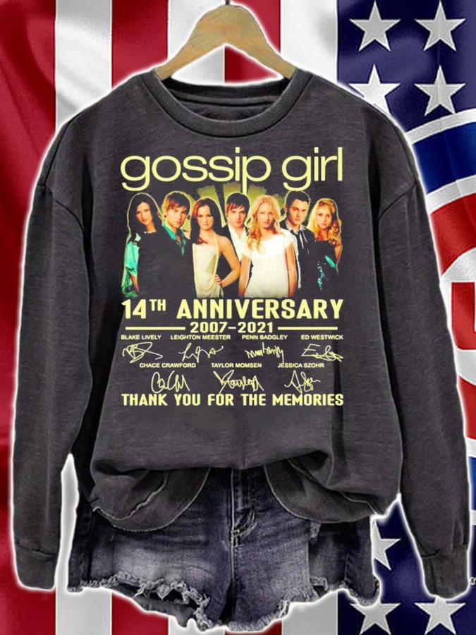 Gossip Girl 14th anniversary 2007-2021 signature shirt
