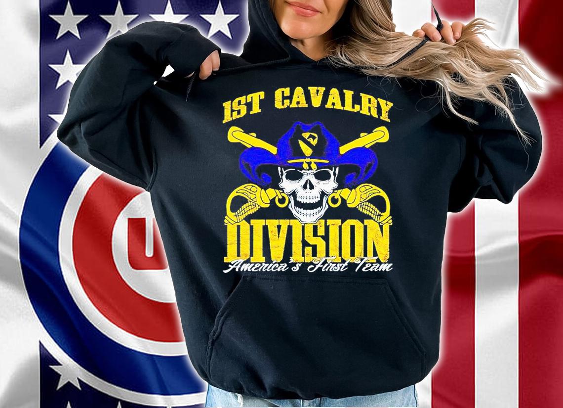 Skull 1st Cavalry Division America's first Team T-shirt hoodie