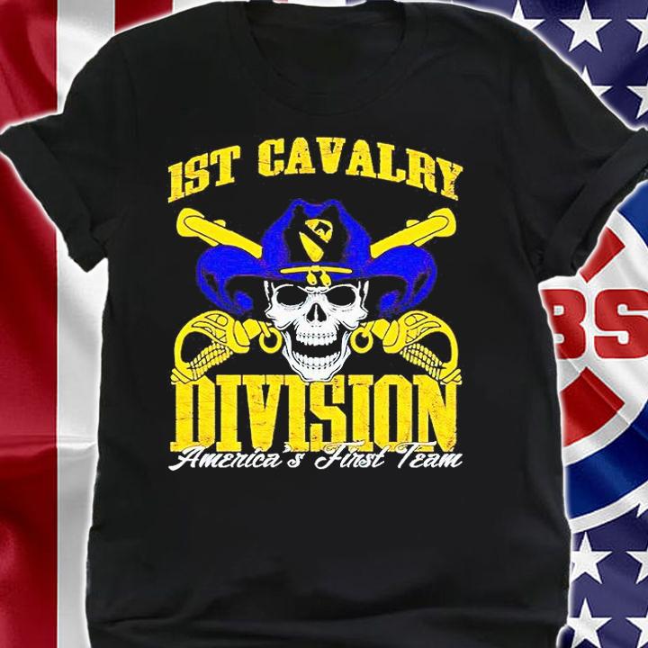 Skull 1st Cavalry Division America's first Team T-shirt shirt