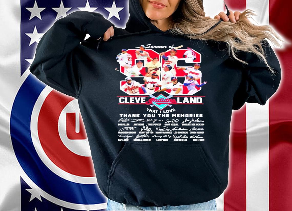Summer of Cleveland Indians that I love thank you for the memories signatures shirt hoodie