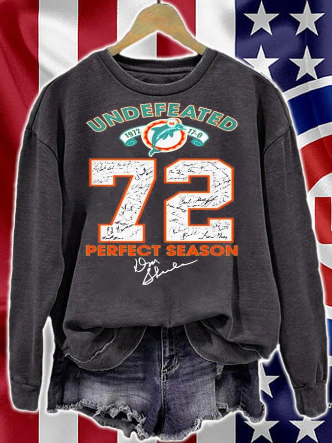 Undefeated Miami Dolphins 72 Perfect Season Signature t-shirt sweatshirt