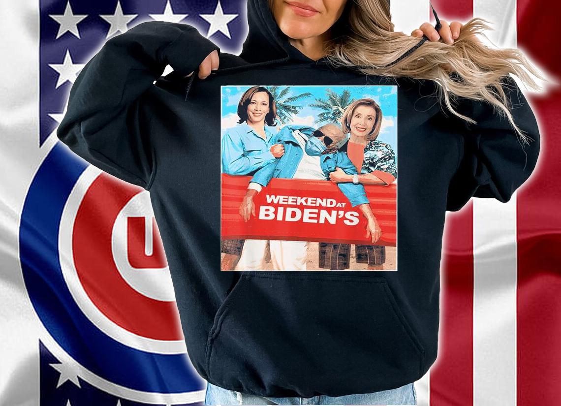 Weekend at Biden's Face Mask and Kamala Harris and Nancy Pelosi shirt hoodie
