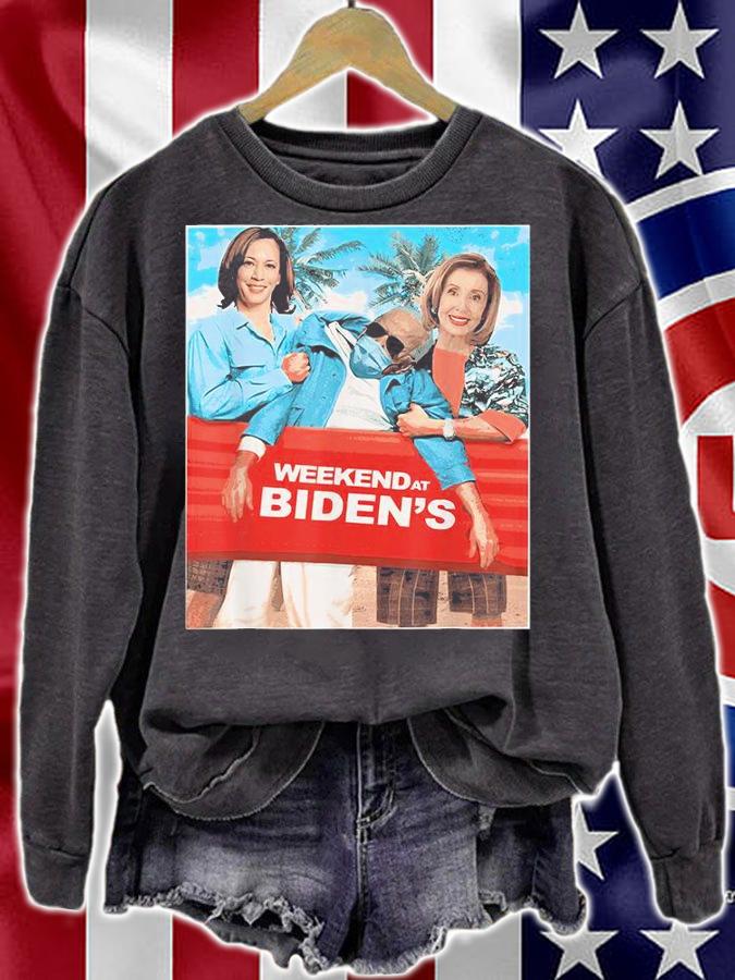 Weekend at Biden's Face Mask and Kamala Harris and Nancy Pelosi shirt sweatshirt
