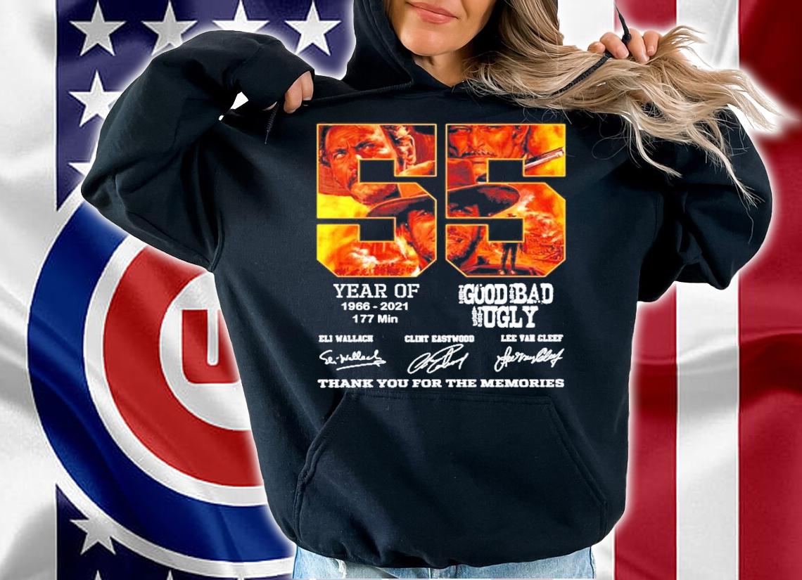55 years of 1966-2021 177 min Good Bad Ugly thank you for the memories shirt hoodie