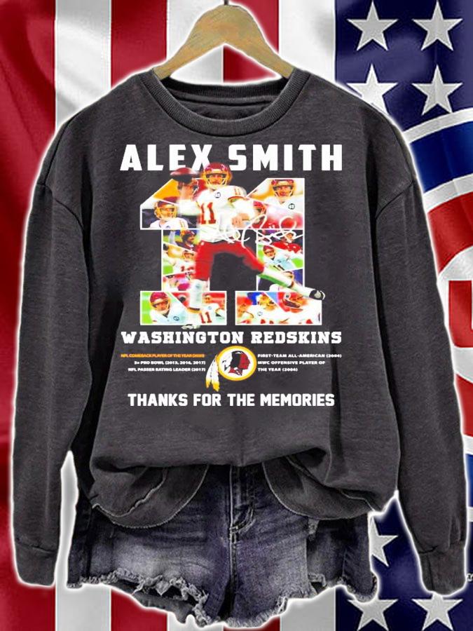 Alex Smith Washington Redskins thanks for the memories shirt sweatshirt