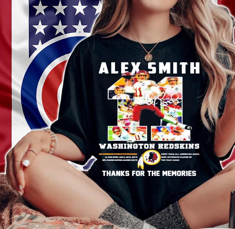 Alex Smith Washington Redskins thanks for the memories shirt woman shirt