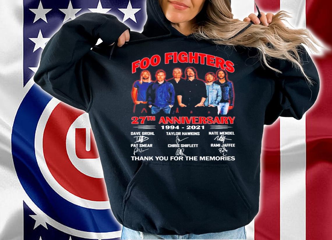 Foo Fighters 27th anniversary 1994-2021 signatures shirt