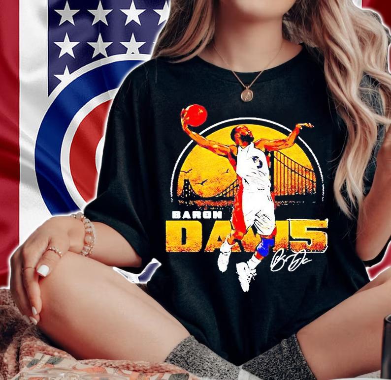 Golden State Throwbacks Baron Davis Bay Area signature T-shirt