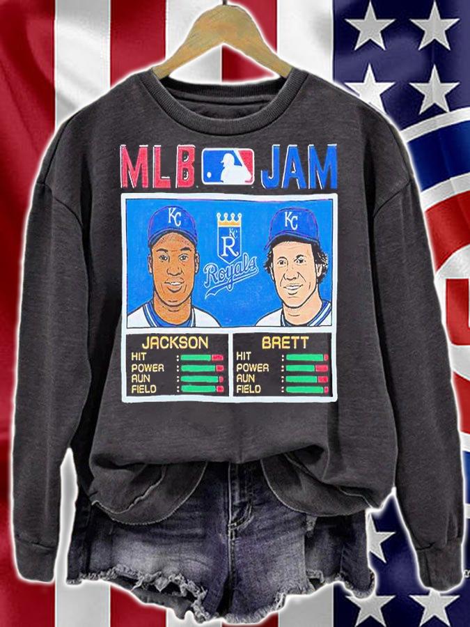 MLB Jam Royals Jackson and Brett T-shirt sweatshirt