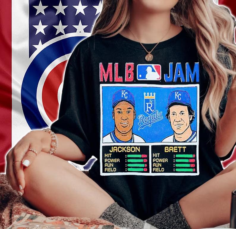 MLB Jam Royals Jackson and Brett T-shirt woman shirt