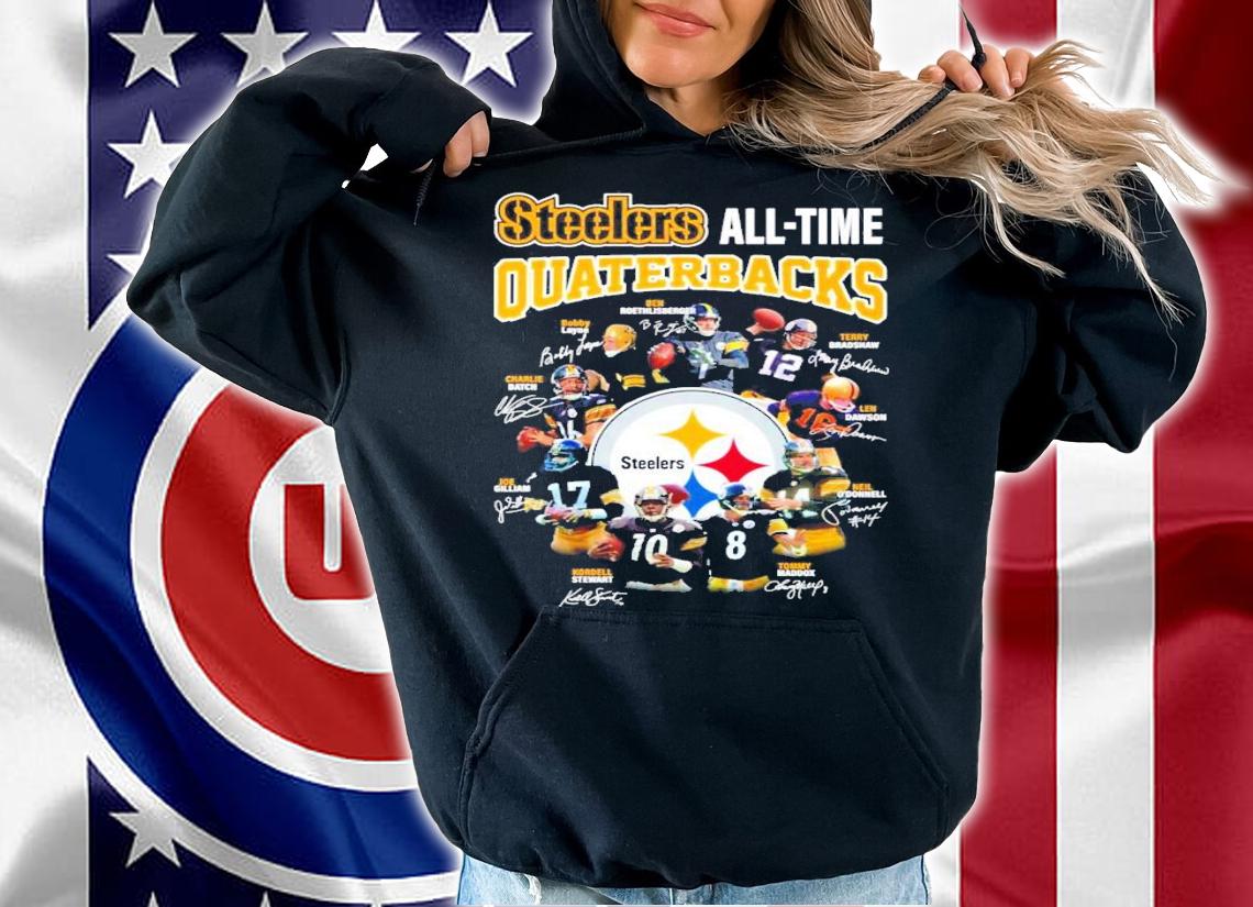 Pittsburgh Steelers all time Quarterback signatures shirt