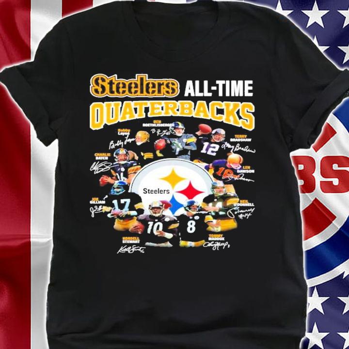 Pittsburgh Steelers all time Quarterback signatures shirt