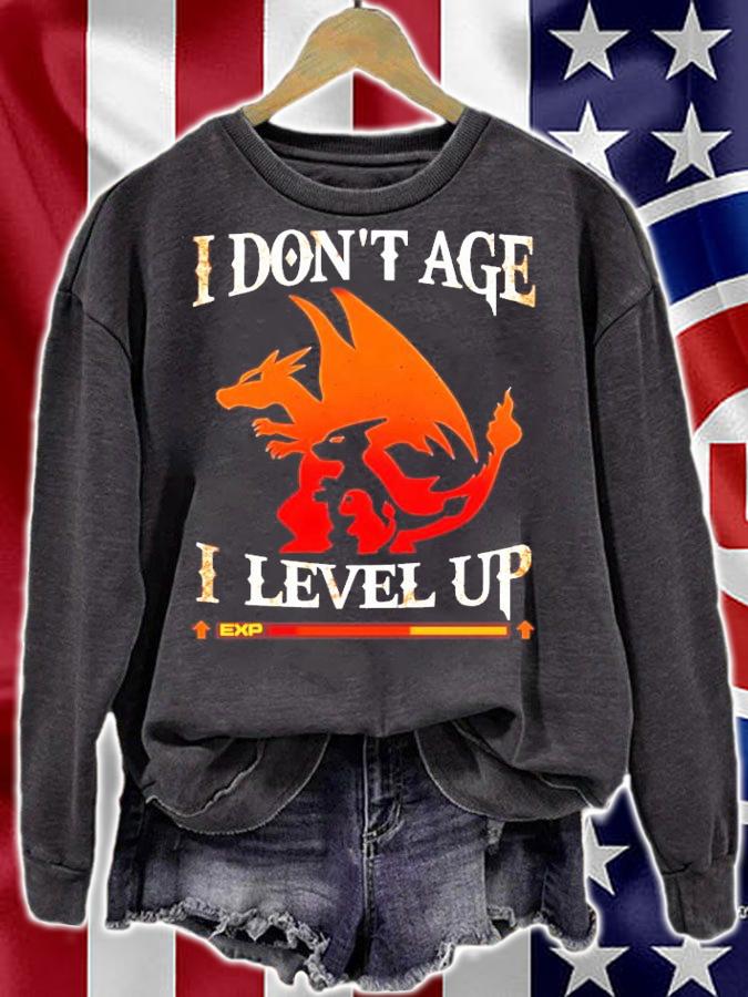 Pokemon Charmander Charizard I don't age I level up shirt sweatshirt