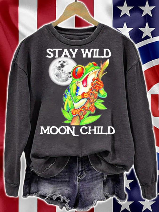 Stay wild moon child frog shirt sweatshirt