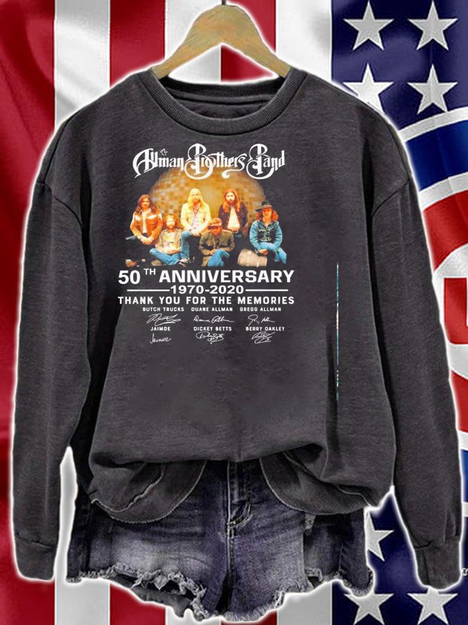 The Allman Brothers Band 50Th Anniversary 1970 2020 Thank Your For The Memories Shirt.Jpg sweatshirt