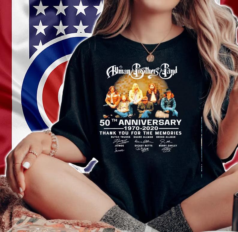 The Allman Brothers Band 50Th Anniversary 1970 2020 Thank Your For The Memories Shirt.Jpg woman shirt