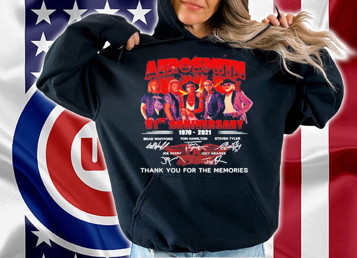 Aerosmith 51th anniversary 1970-2021 thank you for the memories shirt