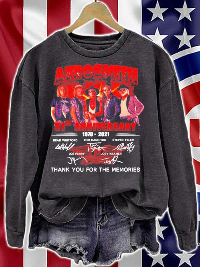 Aerosmith 51th anniversary 1970-2021 thank you for the memories shirt