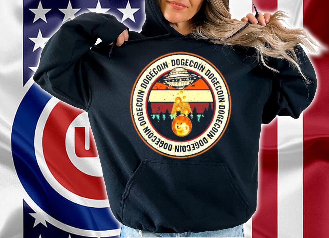 Alien space trying to take Dogecoin UFO shirt hoodie