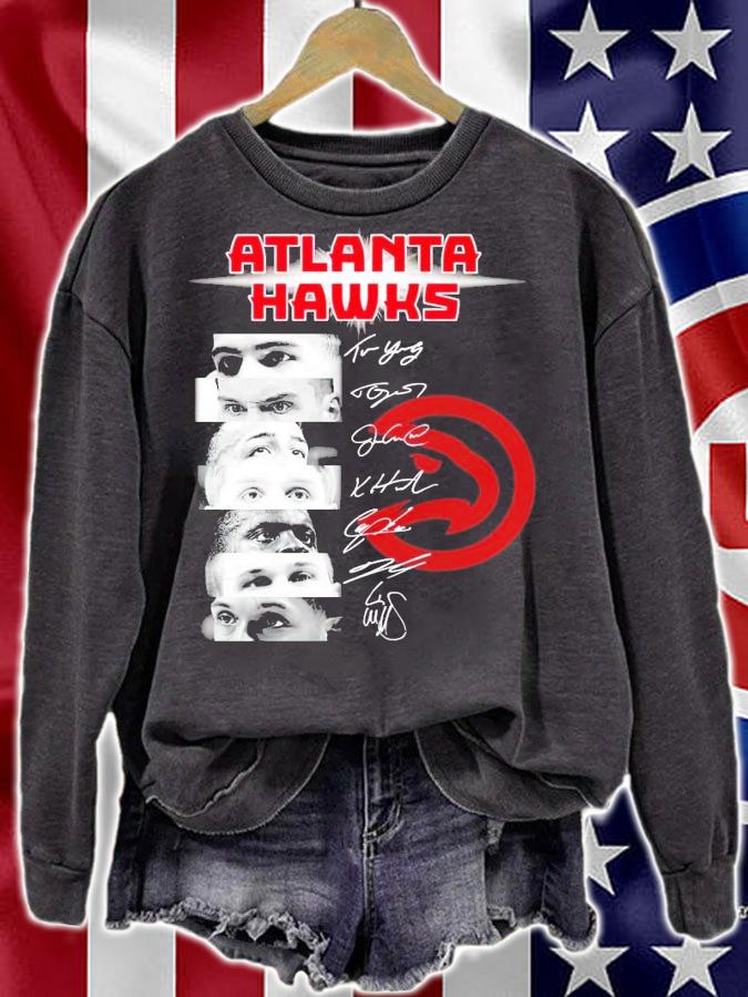 Atlanta Hawks signatures logo shirt sweatshirt