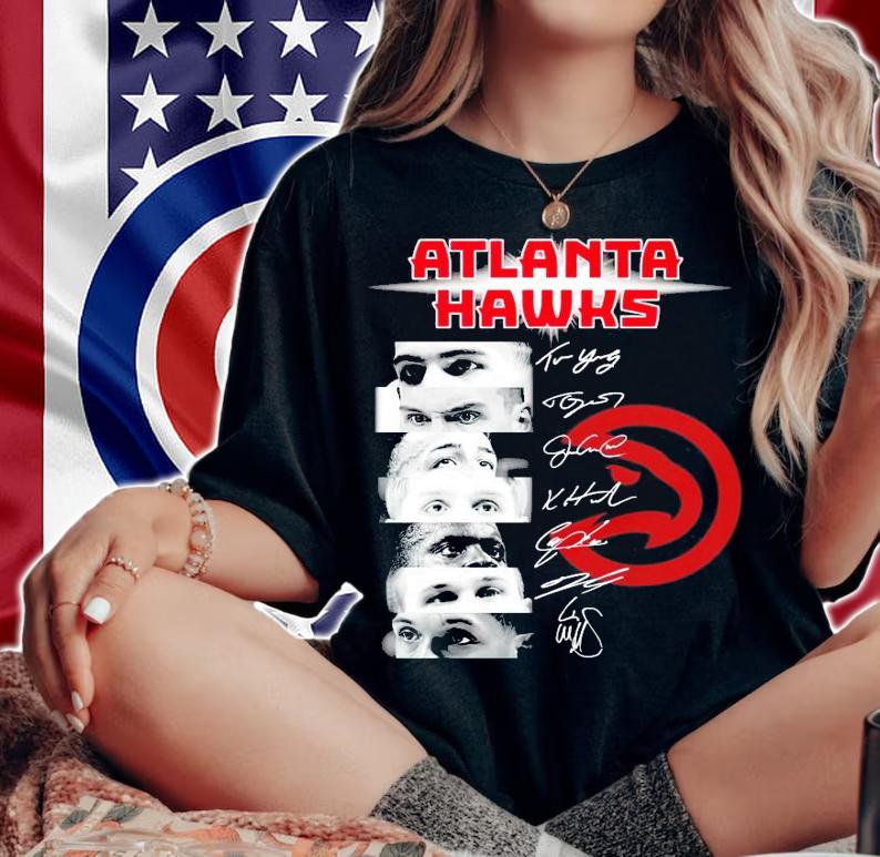 Atlanta Hawks signatures logo shirt woman shirt