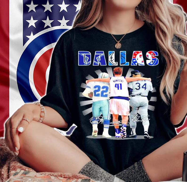 Dallas Smith Nowitzki Kyan signature t-shirt woman shirt