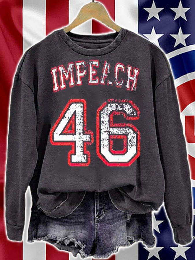 Impeach 46 anti Biden not my president T-shirt sweatshirt