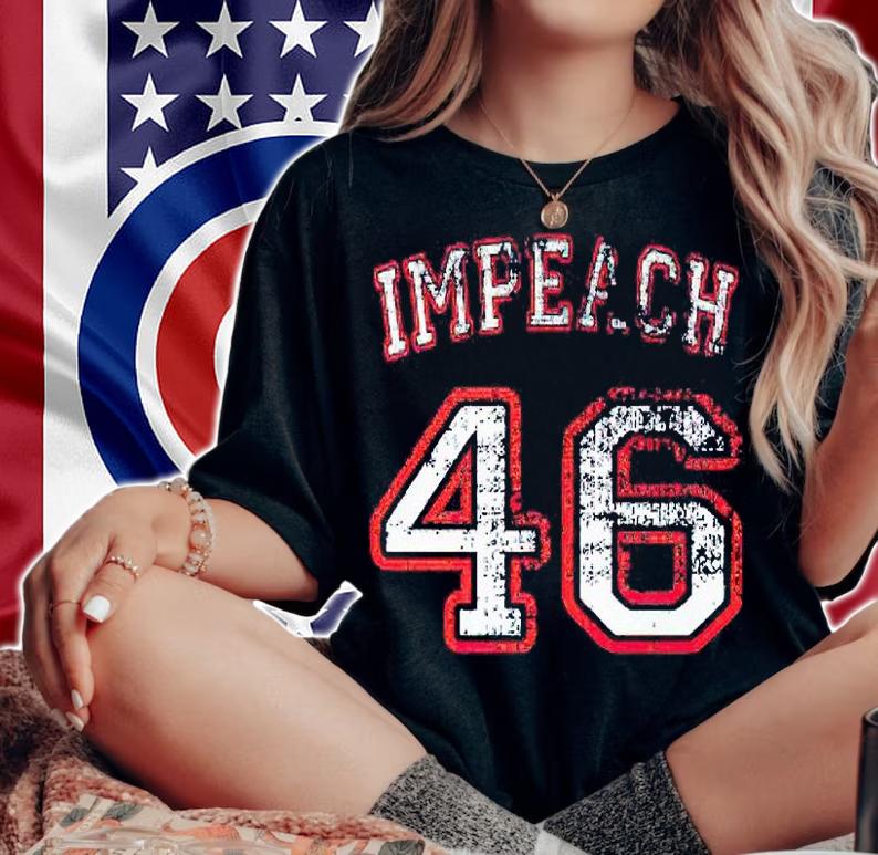 Impeach 46 anti Biden not my president T-shirt woman shirt
