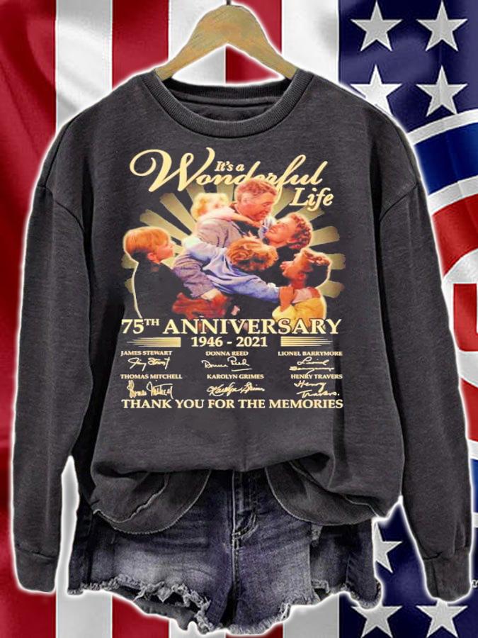It's a Wonderful Life 75th anniversary 1946-2021 thank you for the memories shirt sweatshirt