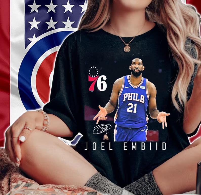 Joel Embiid Philadelphia 76ers Signature shirt' woman shirt
