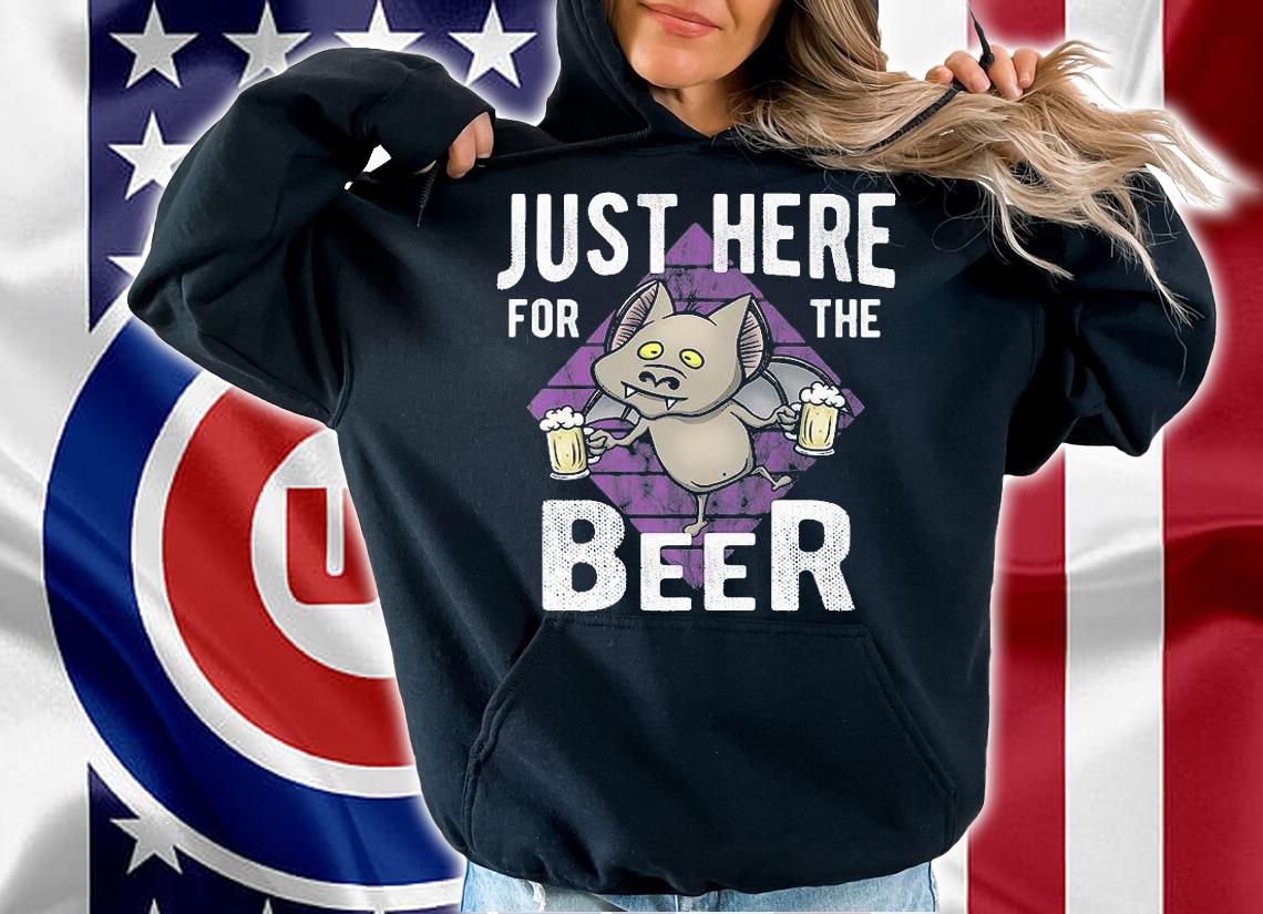 Just Here For The Beer Halloween Vampire Bat Beer T-Shirt hoodie
