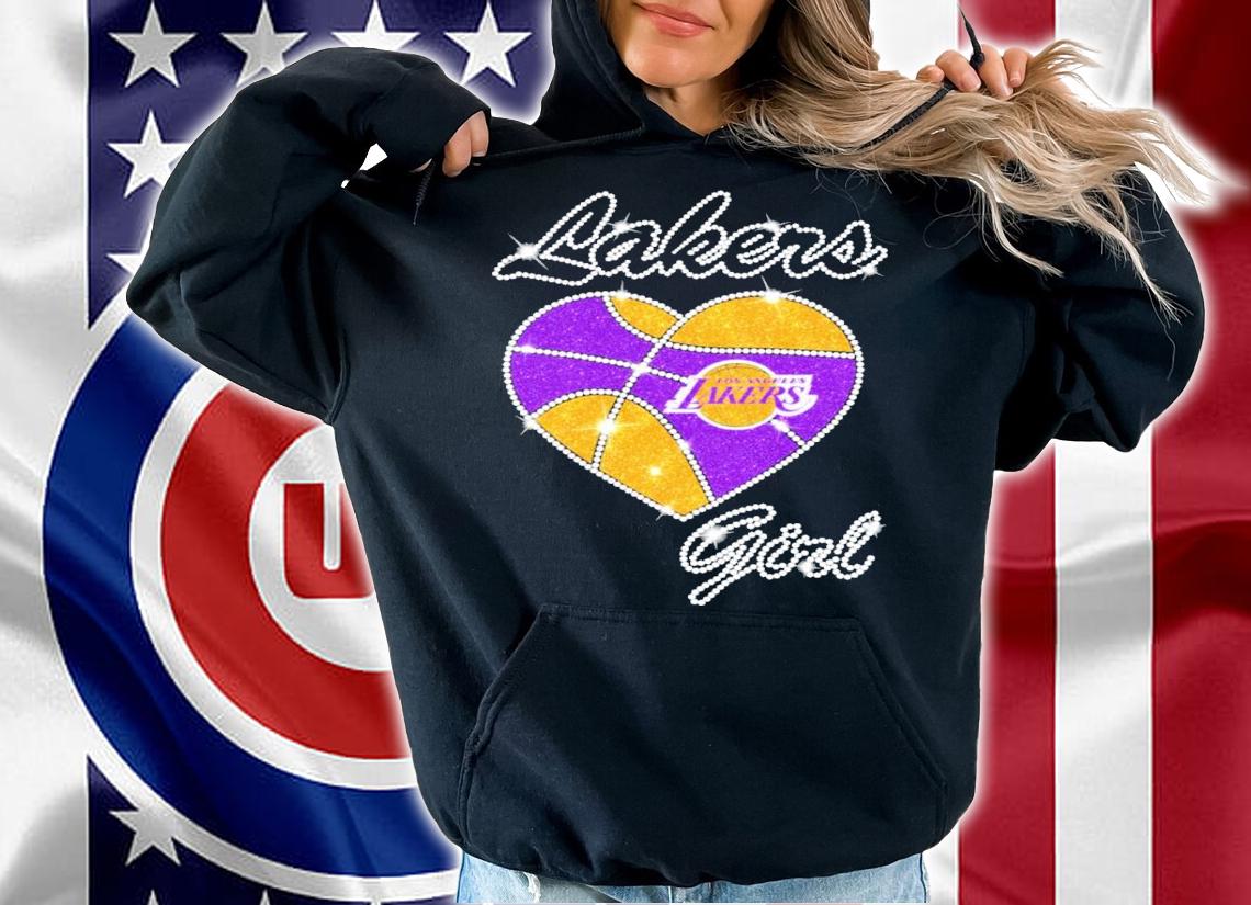 Los Angeles Lakers girl heart shirt hoodie