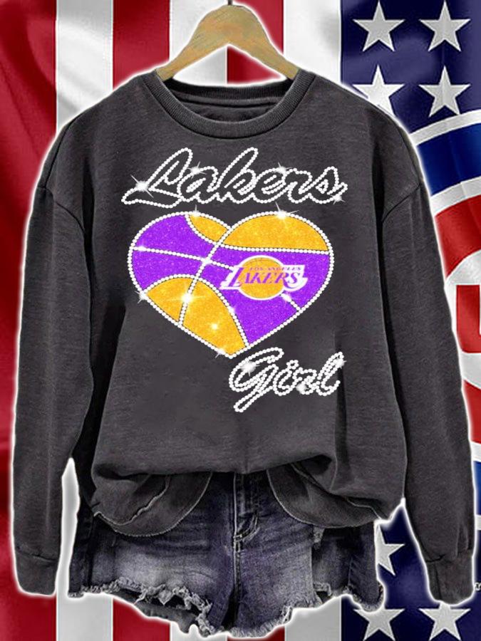 Los Angeles Lakers girl heart shirt sweatshirt