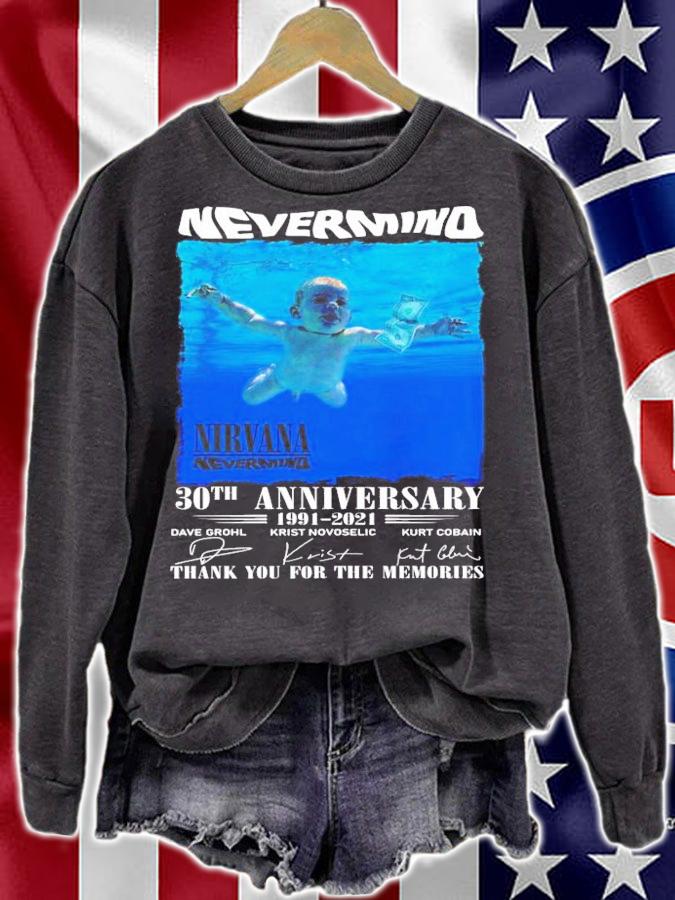 Nevermind Nirvana 30th anniversary 1991-2021 signatures shirt sweatshirt