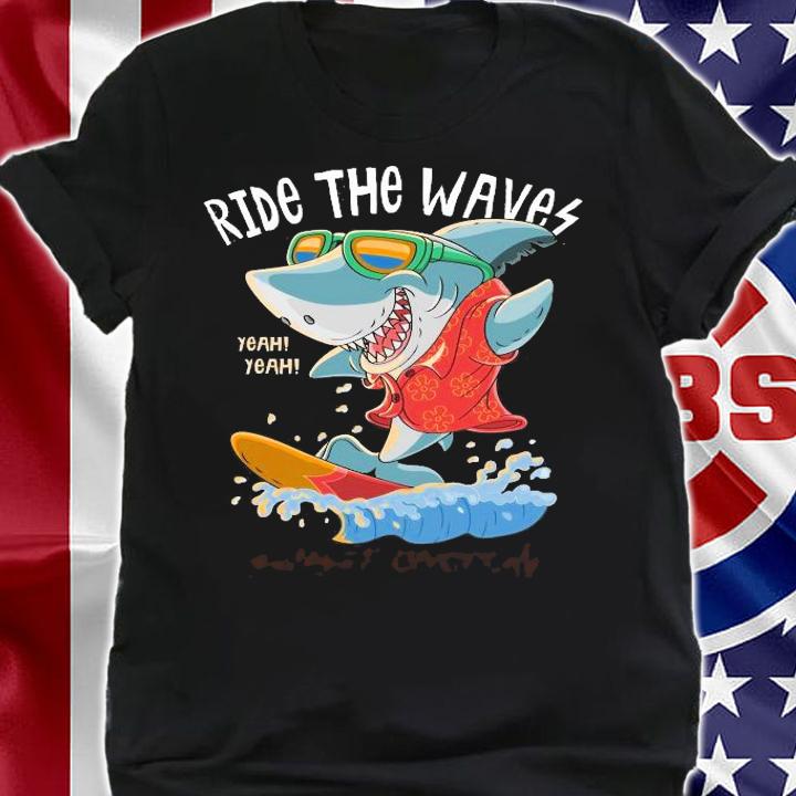 Shark ride the waves sunset cincifchy shirt shirt