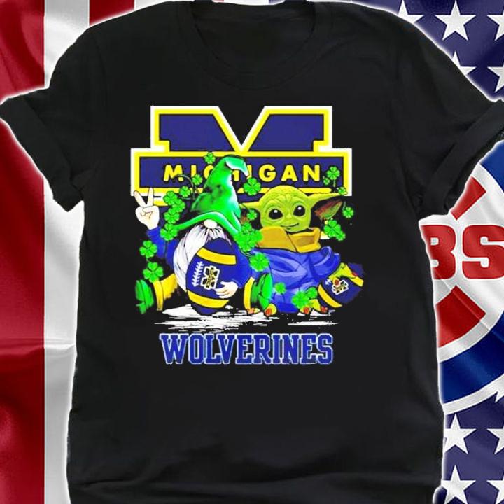 St.Patrick's day Gnome and Baby Yoda Michigan Wolverines shirt shirt