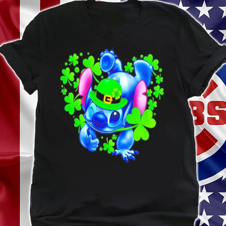 Stitch heart St.Patrick's Day Leprechaun shirt
