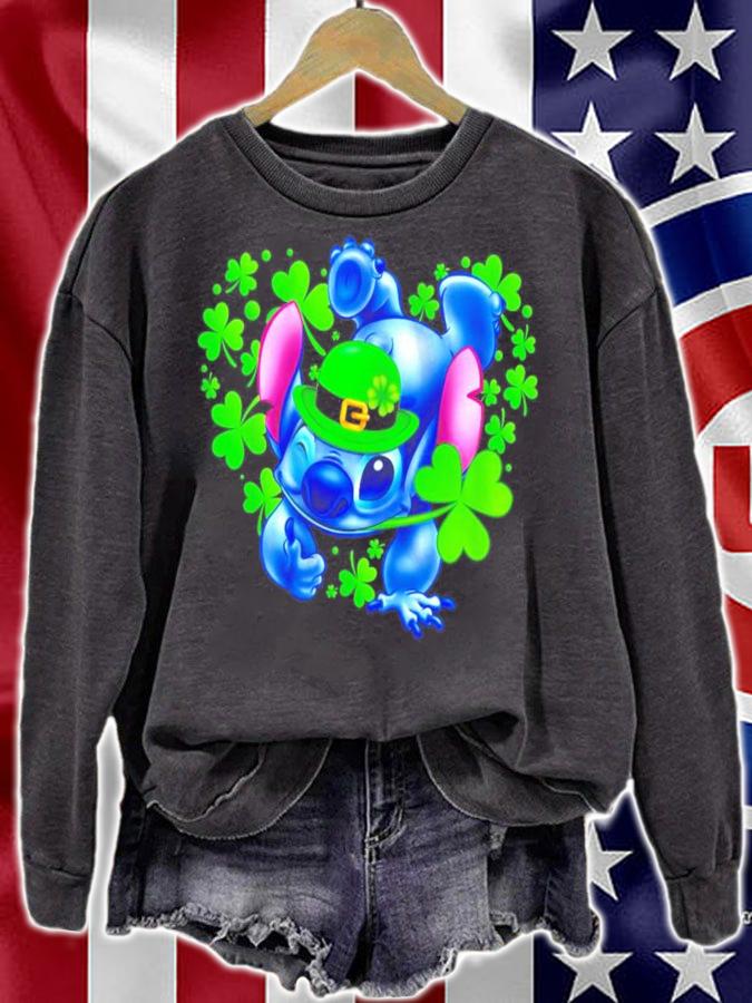 Stitch heart St.Patrick's Day Leprechaun shirt