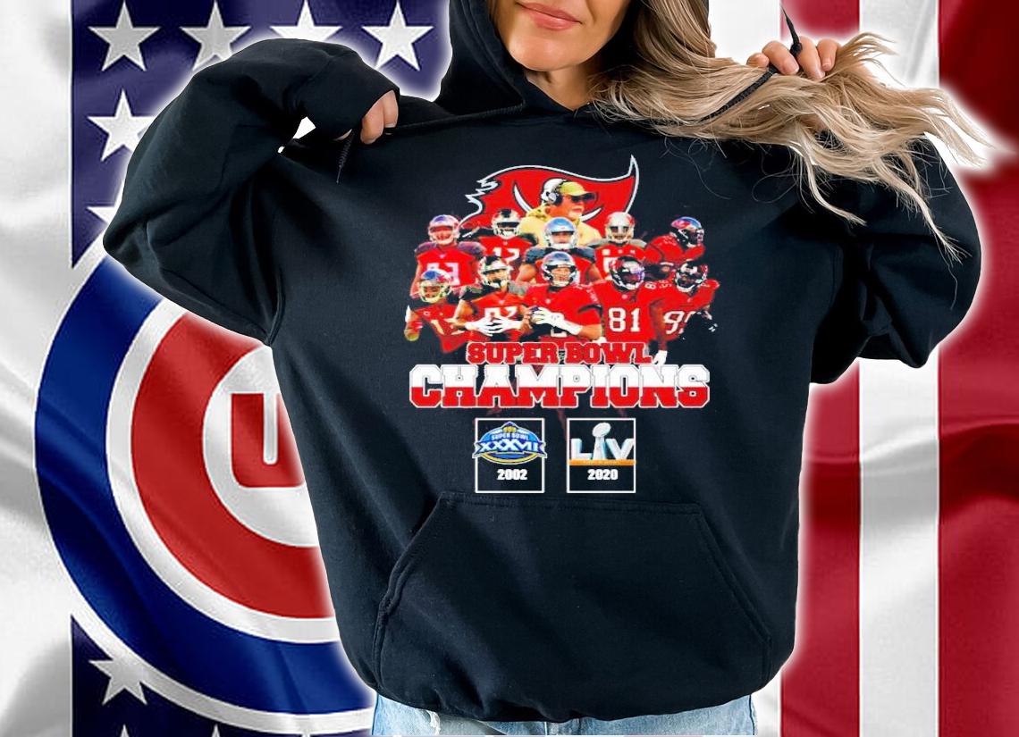 Tampa Bay Champion Team Super Bowl Champions 2002 2021 shirt hoodie