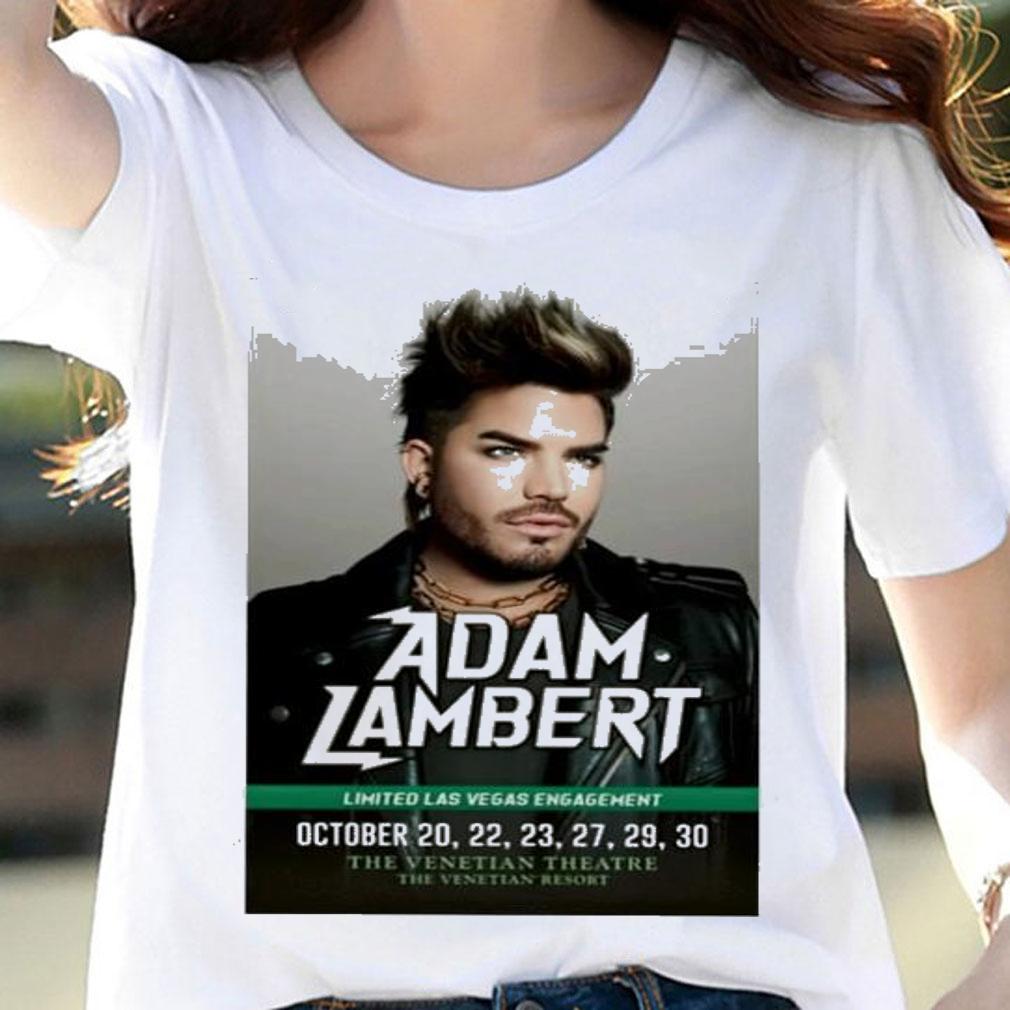 Adam Lambert limited Las Vegas engagement poster T-shirt woman shirt