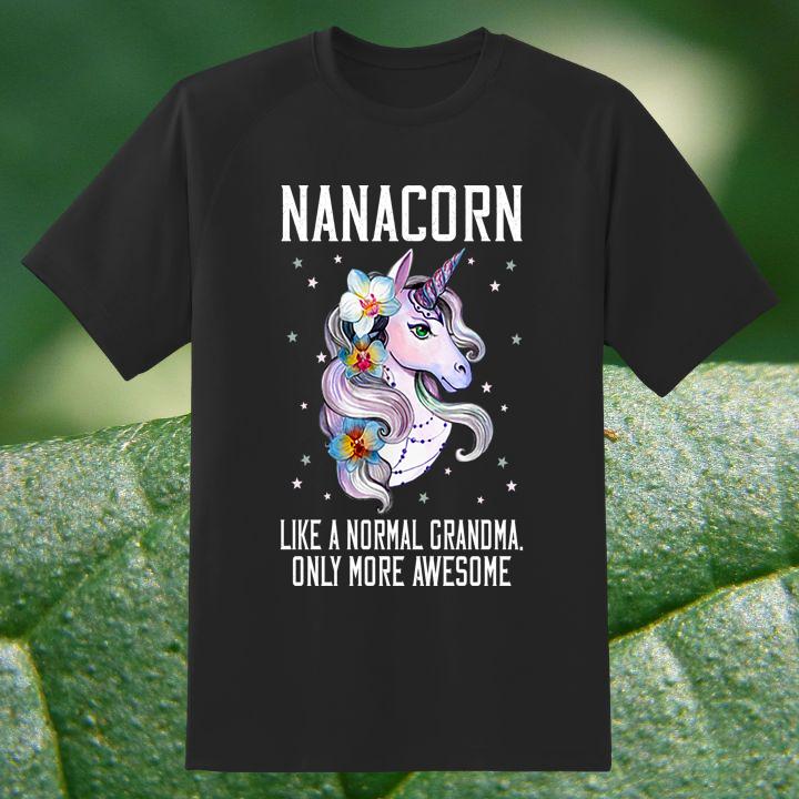 Nanacorn Cute Unicorn Lover Mother Day Gift Grandma T-Shirt
