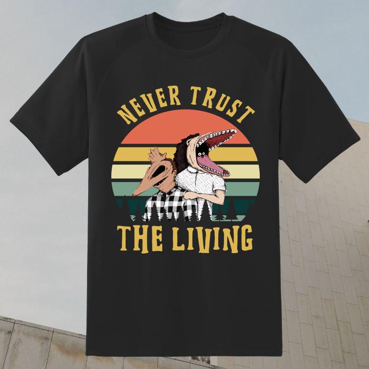 Premium Beetlejuice Never Trust The Living Vintage Retro T-Shirt