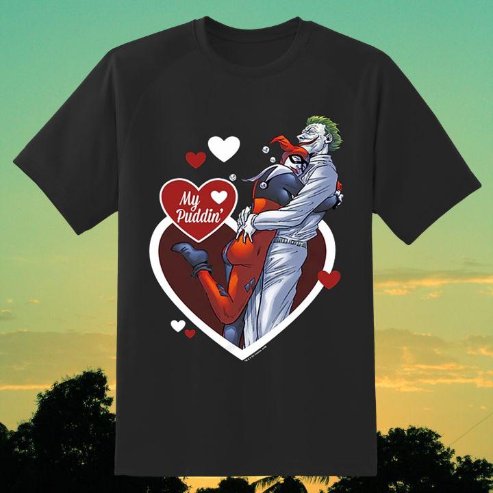 Premium Joker Harley Quinn My Puddin' Dc Comics Valentine'S Day T-Shirt